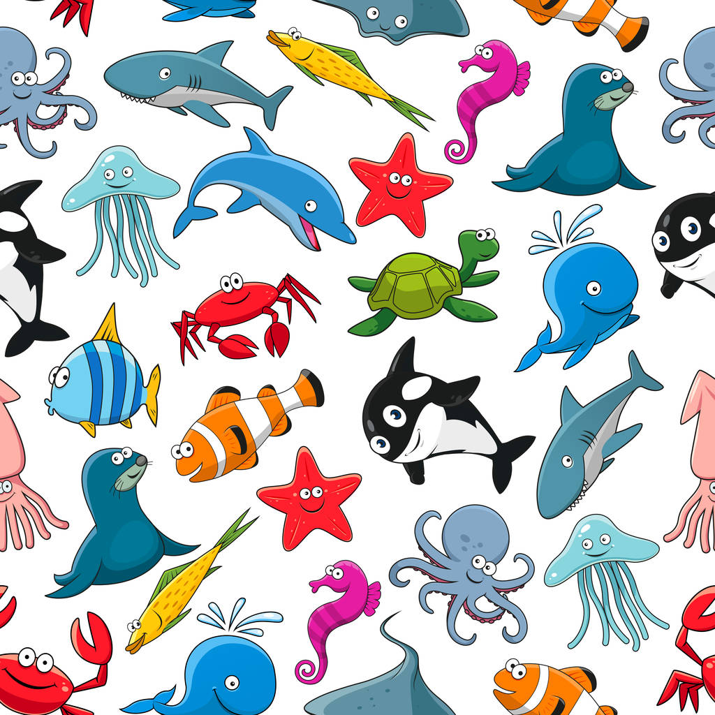 海洋动物衣服图片大全 海洋生物图片儿童画图片