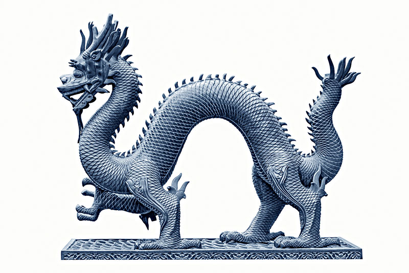 龙的雕塑的三种形态图片